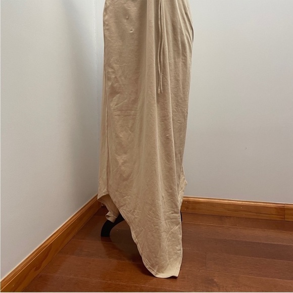 NEW! Camila Coelho- Kaseya Midi Dress Nude Halter Neck Drawstring Backless XL - Picture 10 of 15